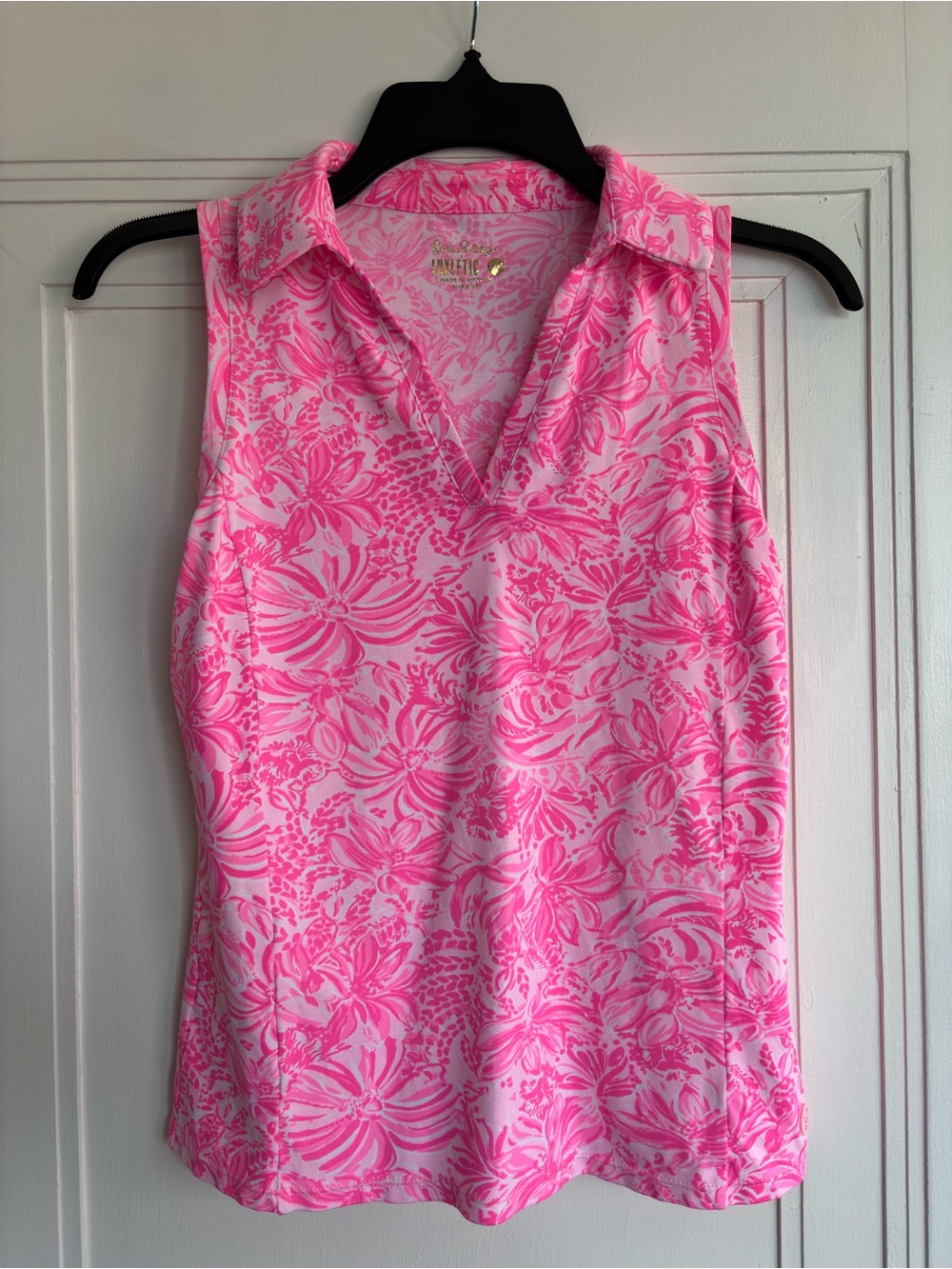 LILLY PULITZER x Meryl Sleeveless Shirt Top *Foxy Llama* Pink XXS